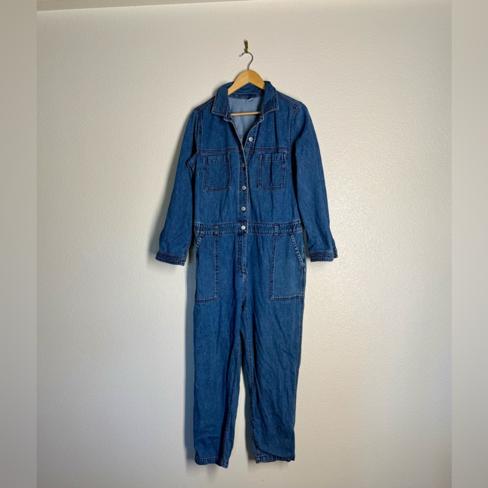Old Navy Light Blue Denim Jumpsuit size large